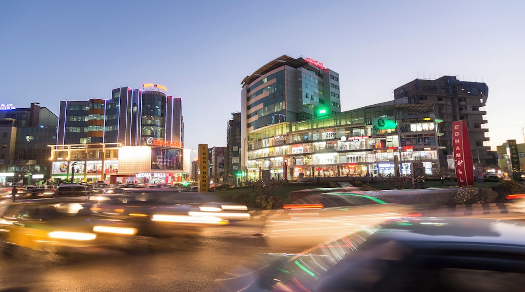 Ethiopia, Addis Ababa, City at night