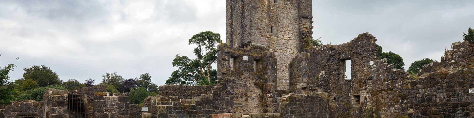 Mugdock Castle made in 13th century in Mugdock Country Park. Milngavie, Mugdock, Glassgow, Scotland, UK