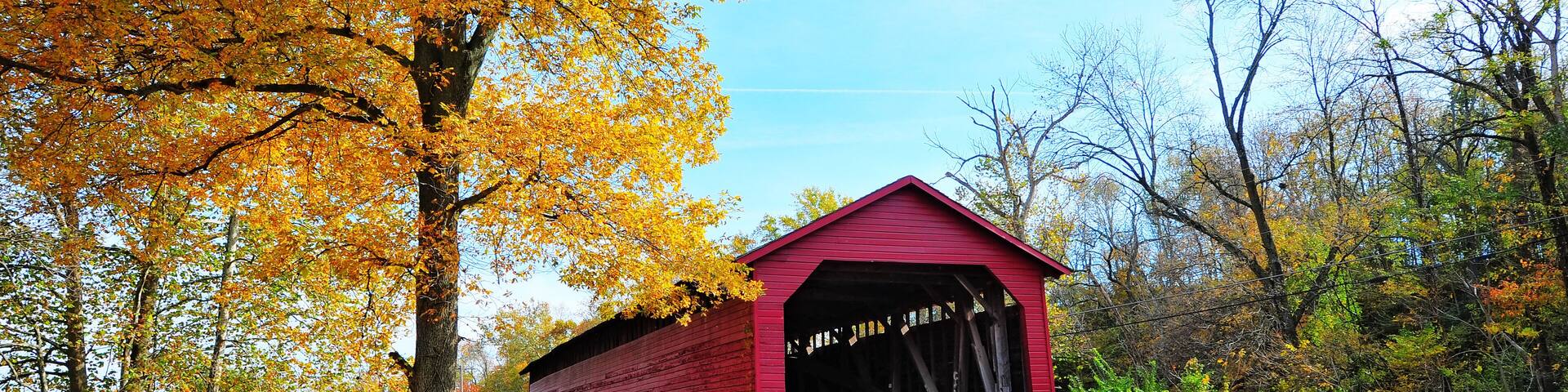 Maryland Covered bridge in Autumn