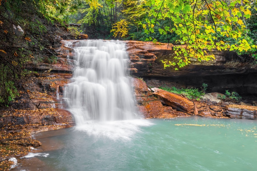 Autumn at Kennedy Falls - North Fork of West Virginia's Blackwater River