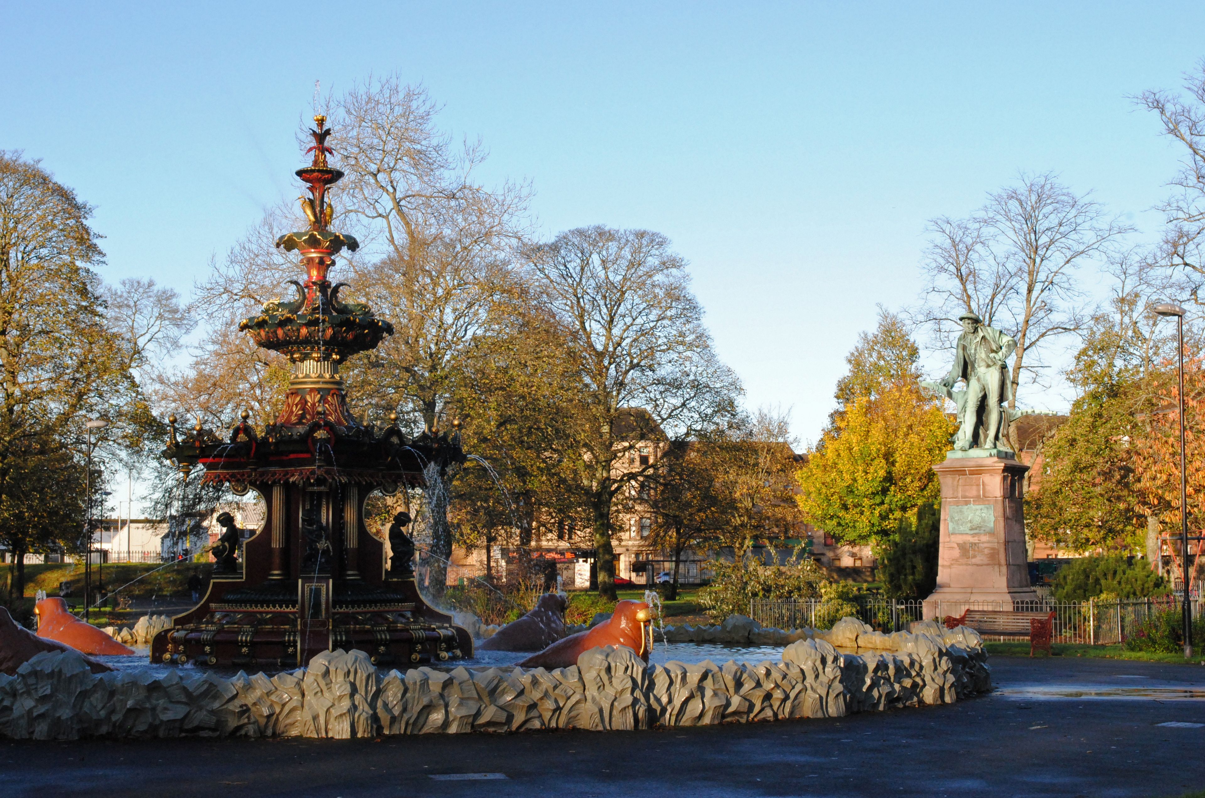 Decorative 19th Century Fountain in Public Park