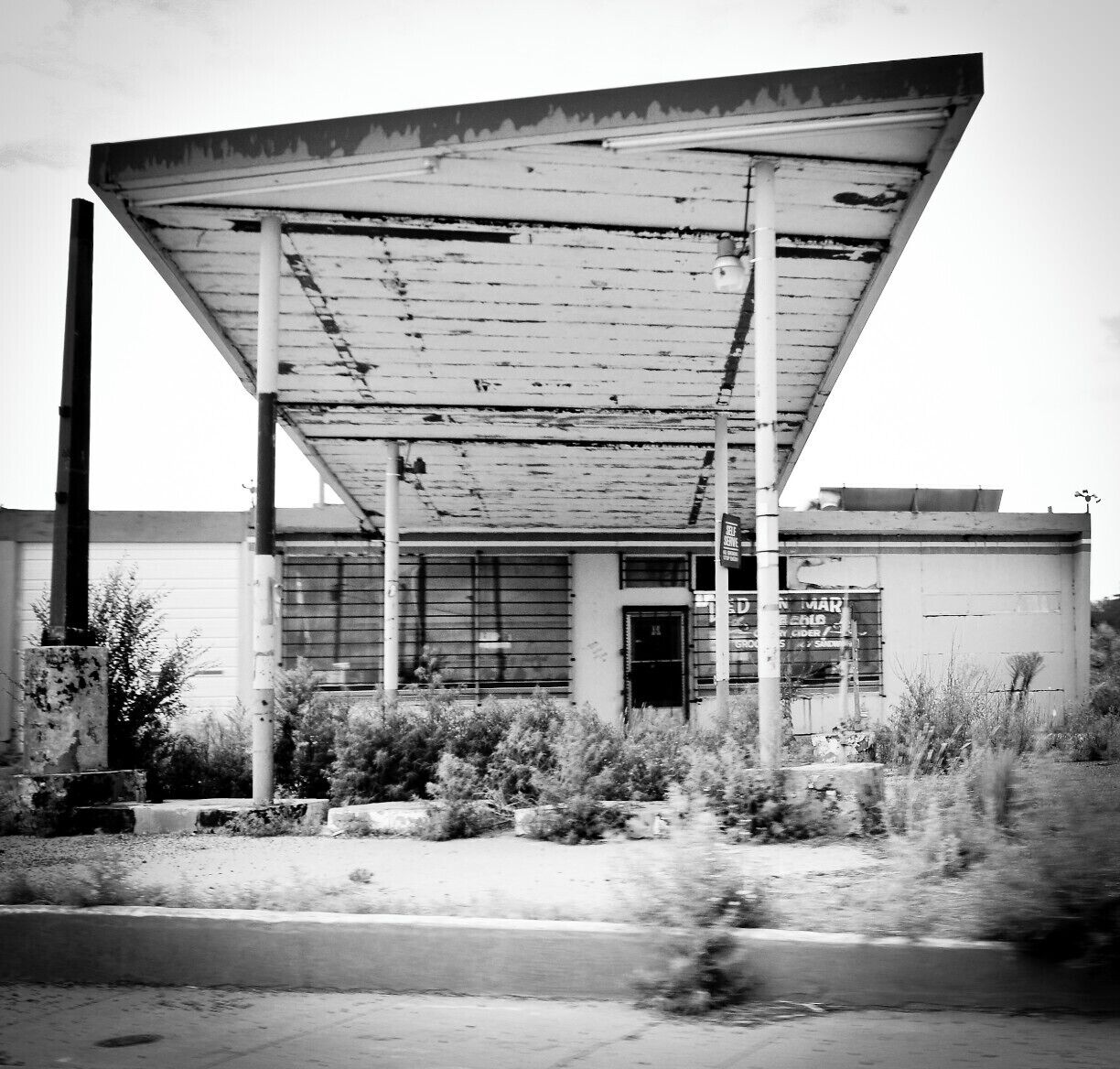 Mini Takes the States 2014 Road Rally Albuquerque to Lubbock Leg:
Along the Rally route there were countless abandoned gas stations and buildings. You could just see subtle suggestions of history and imagine the F'd up stories these places could tell.

 It also felt kinda like a Steven King Movie Set... or as if Dennis Hopper was going to pull up next to you on his chopper and ask for a light..... Yeah Man. just like that.
 #MTTS14 #minitakesthestates