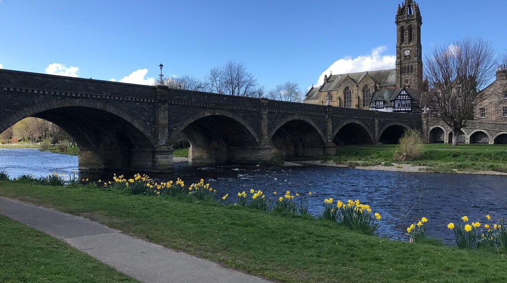 Sitting on the banks of the River Tweed, Peebles