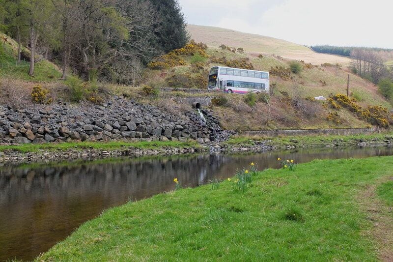 Dirt Pot corner and the Tweed. The service 62 Galashiels - Edinburgh bus approaches Dirt Pot corner on a narrow stretch of the A72 road where the road is squeezed between a bend in the River Tweed and a steep hillside. It takes its name from Dirt Pot, a pool in... more