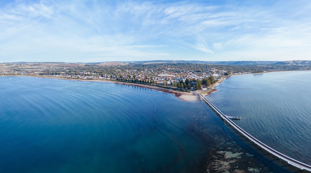 Aerial View of Granite Island in Victor Harbor in Australia