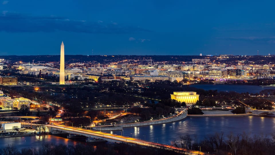 Washington DC Aerial panorama