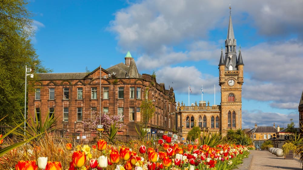 Renfrew Town Hall and Centre, Renfrewshire, Scotland, United Kingdom