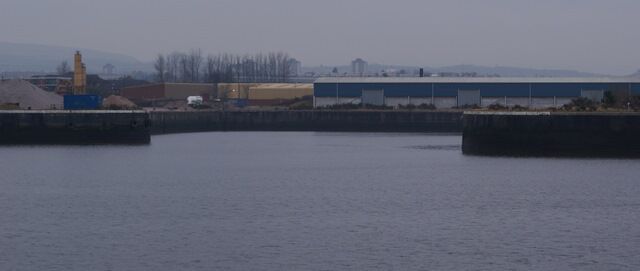 Rothesay Dock The entrance to the dock on the River Clyde in Clydebank is opposite the River Cart.