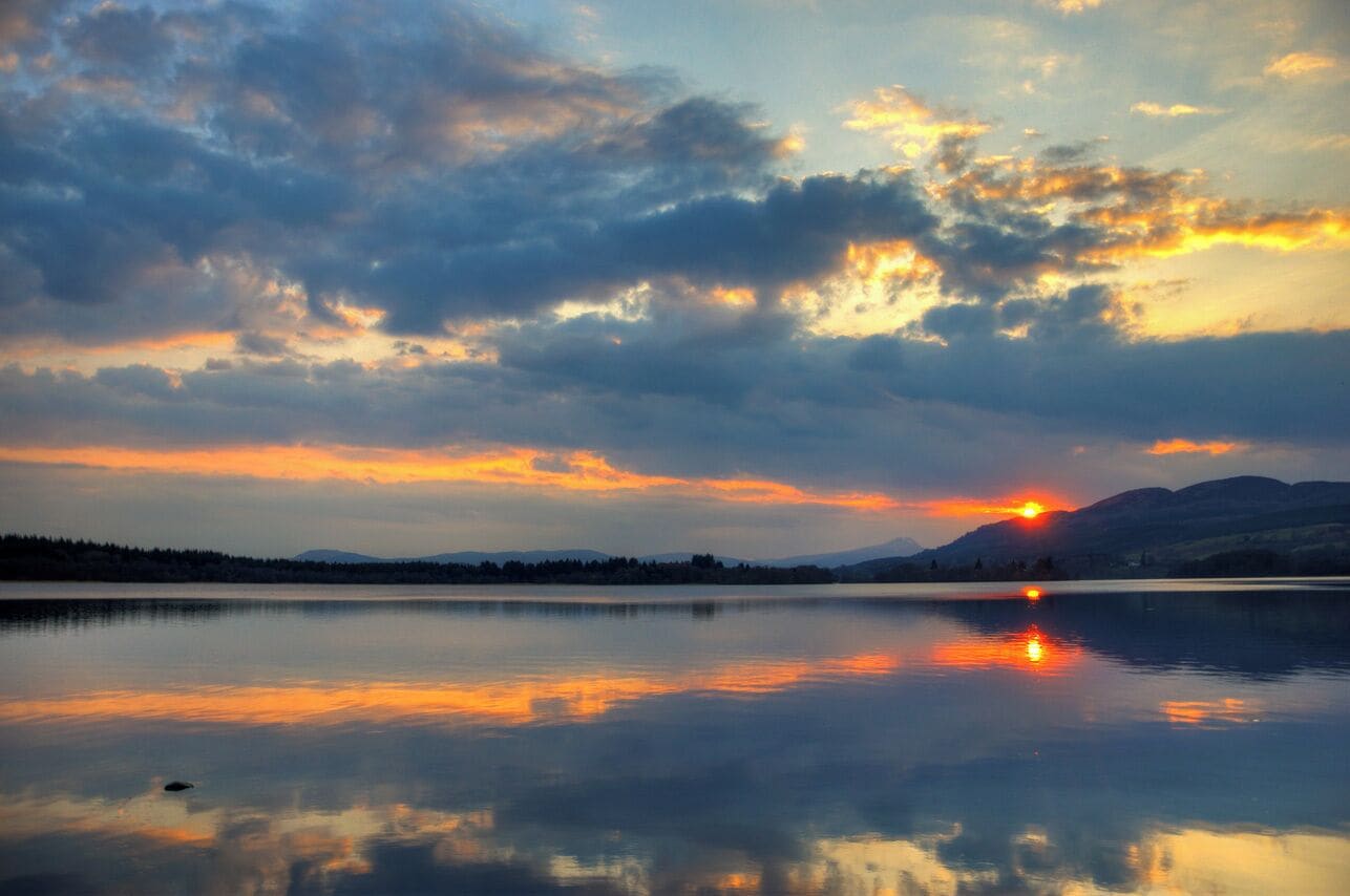 Sunset over the Lake of Menteith