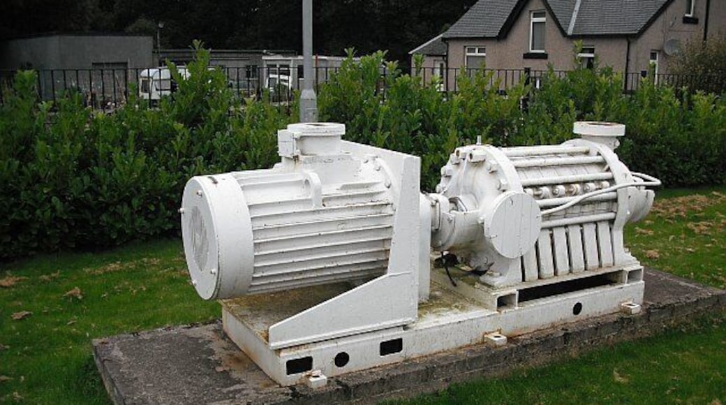 Turbine pump Machinery that had to remove 100,000 litres of dirty water an hour in order to prevent the pit from flooding. Polmaise Murray Mining Museum, Fallin.