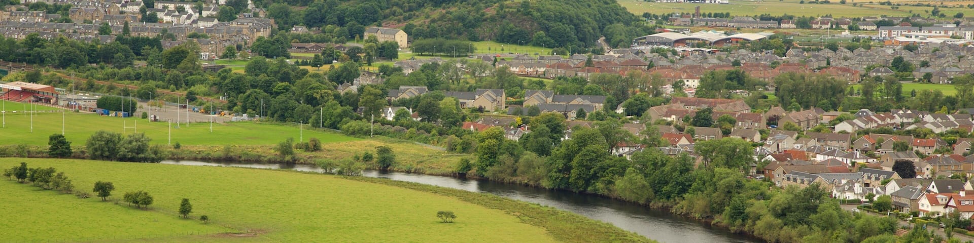 Stirling showing a river or creek, landscape views and a small town or village