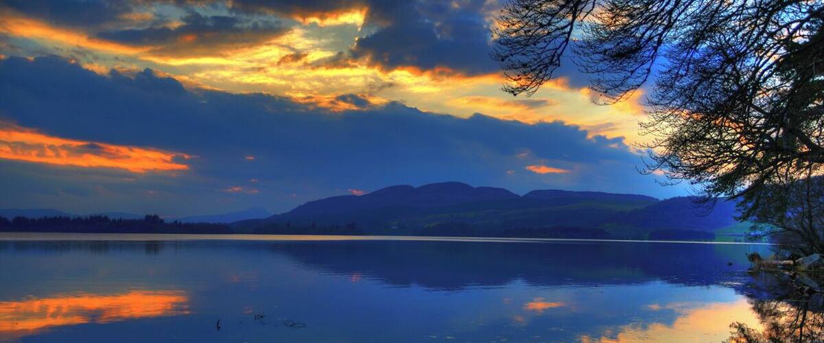 Sunset and Reflections - Lake of Menteith