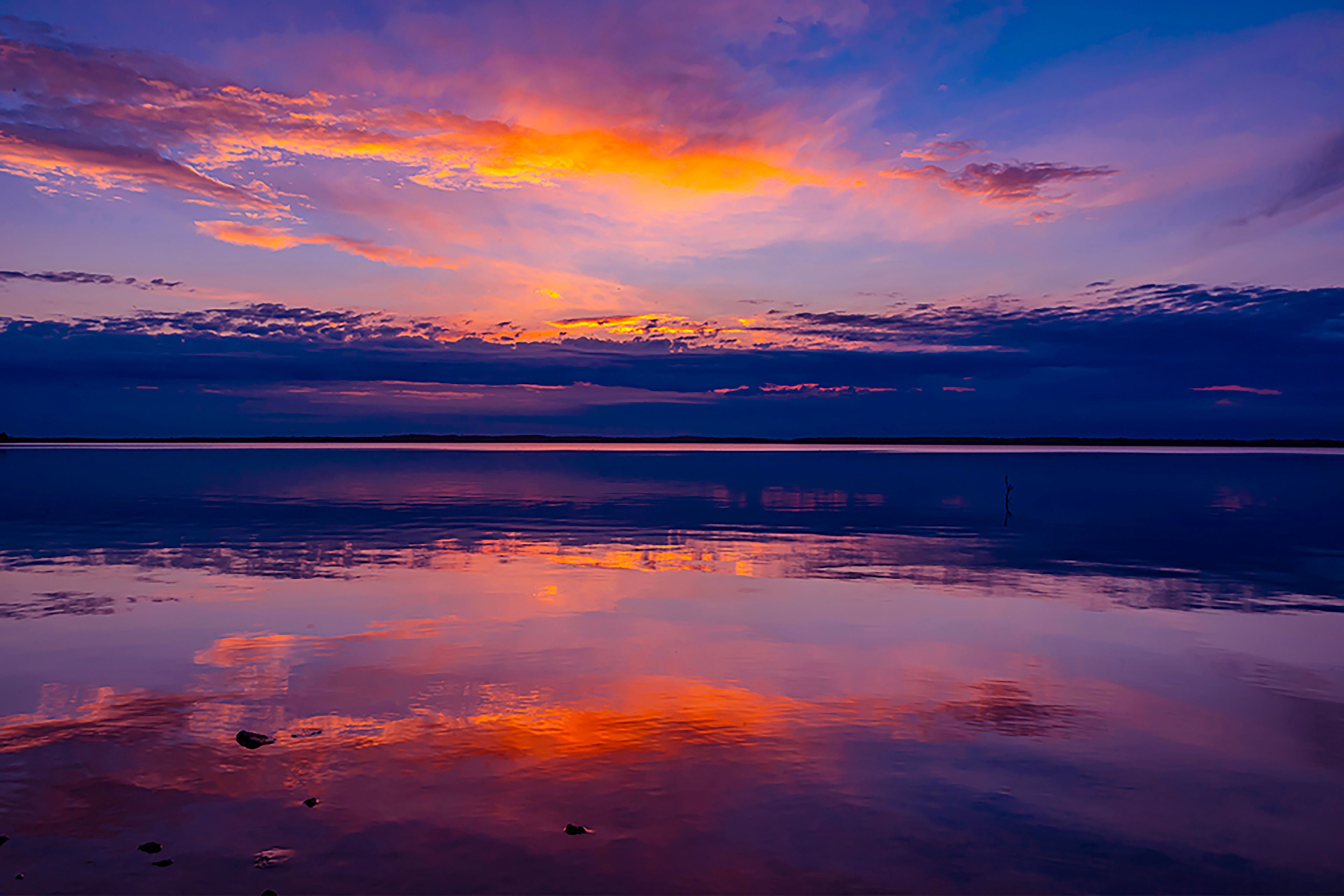 Vibrant sunset at Rend Lake
