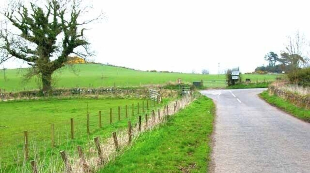 Road junction near Sandhead Taken from the road Balgreggan looking towards the B7042 Portpatrick to Sandhead road.
