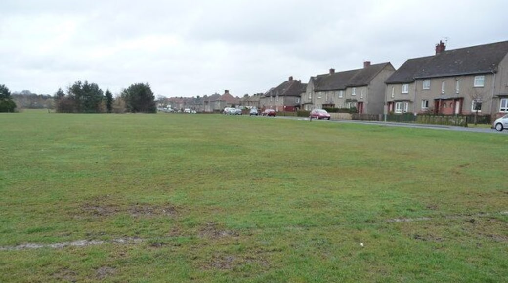 King George V Playing Fields, Whitburn, West Lothian, Scotland. King George V Playing Fields in memorial to King George V, the street on the Right is Baille Street, named after the Baille's Of Polkemmet who owned Polkemmet House.