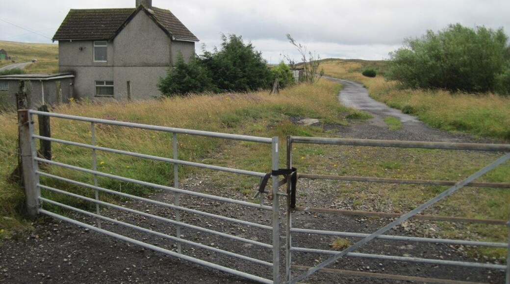 Waunavon railway station (site), Monmouthshire Opened in 1871 by the London & North Western railway on the line from Brynmawr to Pontypool, this station closed in 1941. View south east towards Blaenavon and Pontypool.