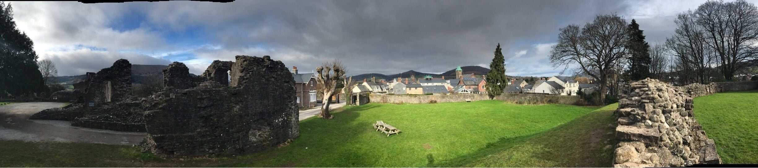 View of Abergavenny from the castle