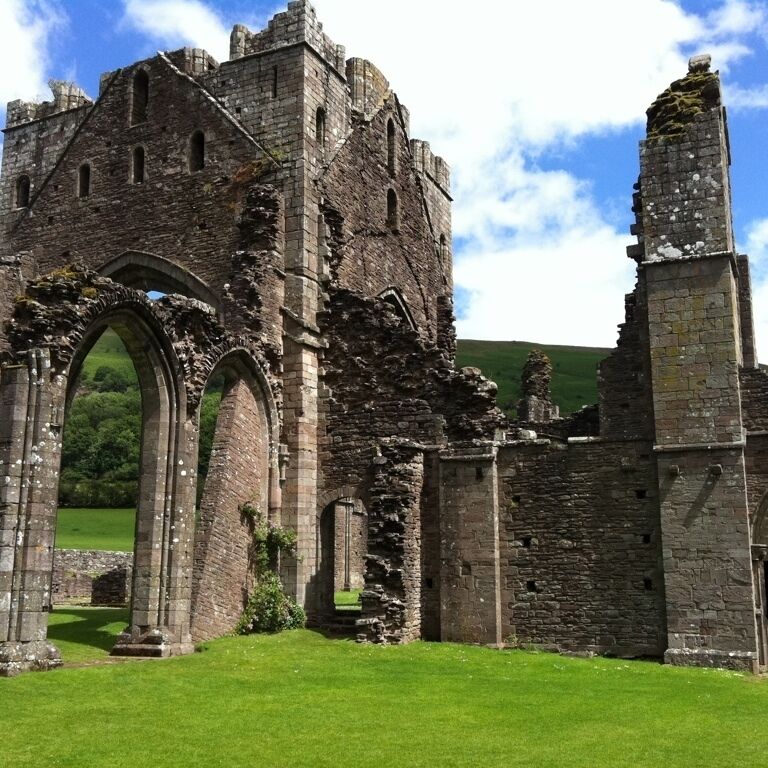 Llanthony Priory in The Black Mountains in Wales dates back to around 1100