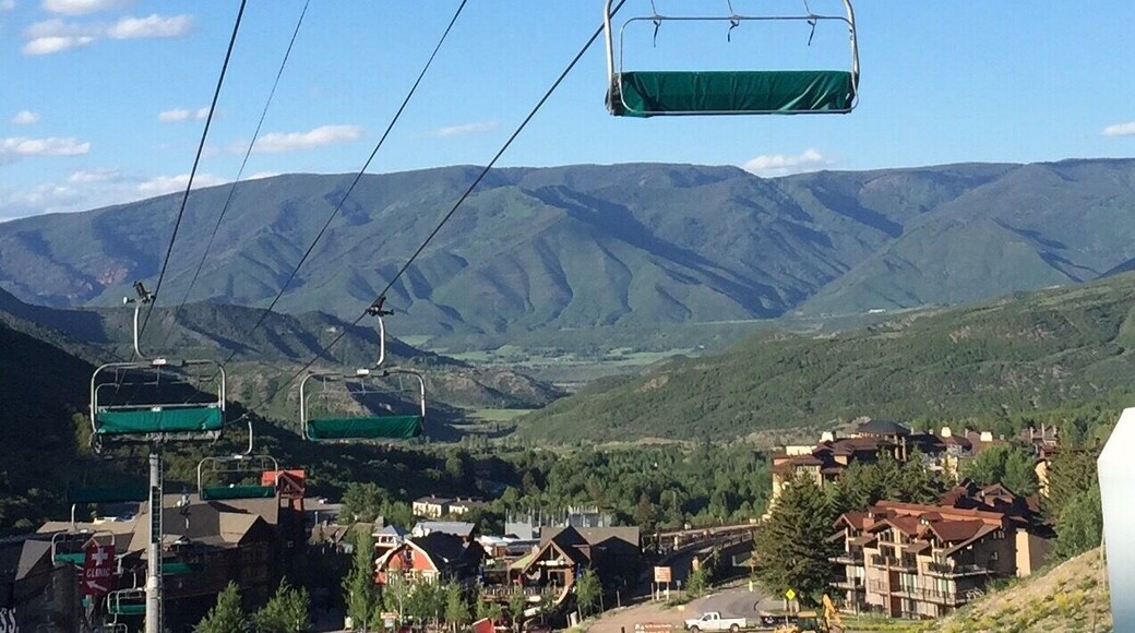 Snowmass in spring. The gondola was free and I saw a family of deer. Very lovely. #lifeatexpedia