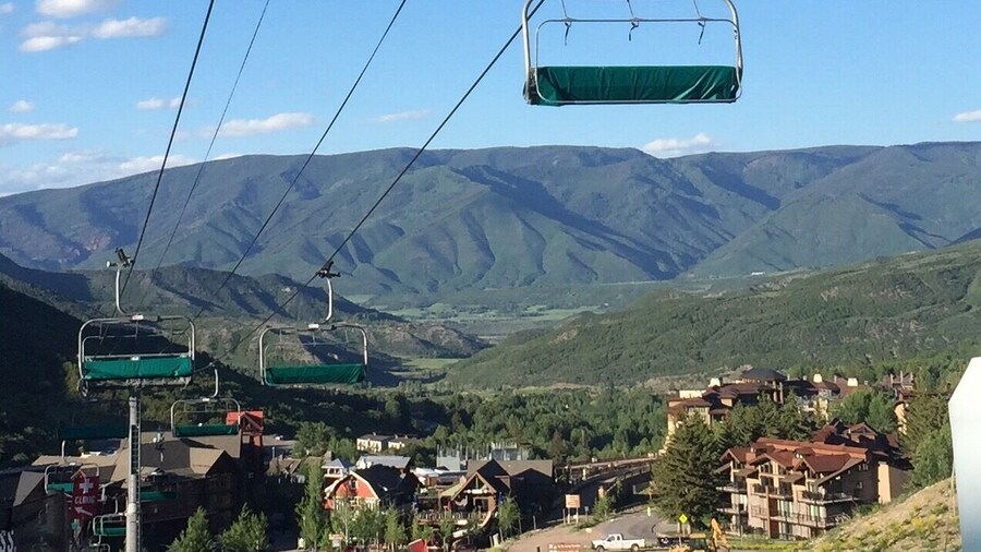 Snowmass in spring. The gondola was free and I saw a family of deer. Very lovely. #lifeatexpedia