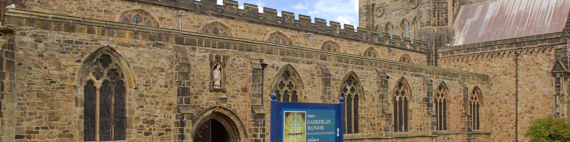 Bangor which includes a church or cathedral, heritage elements and religious aspects