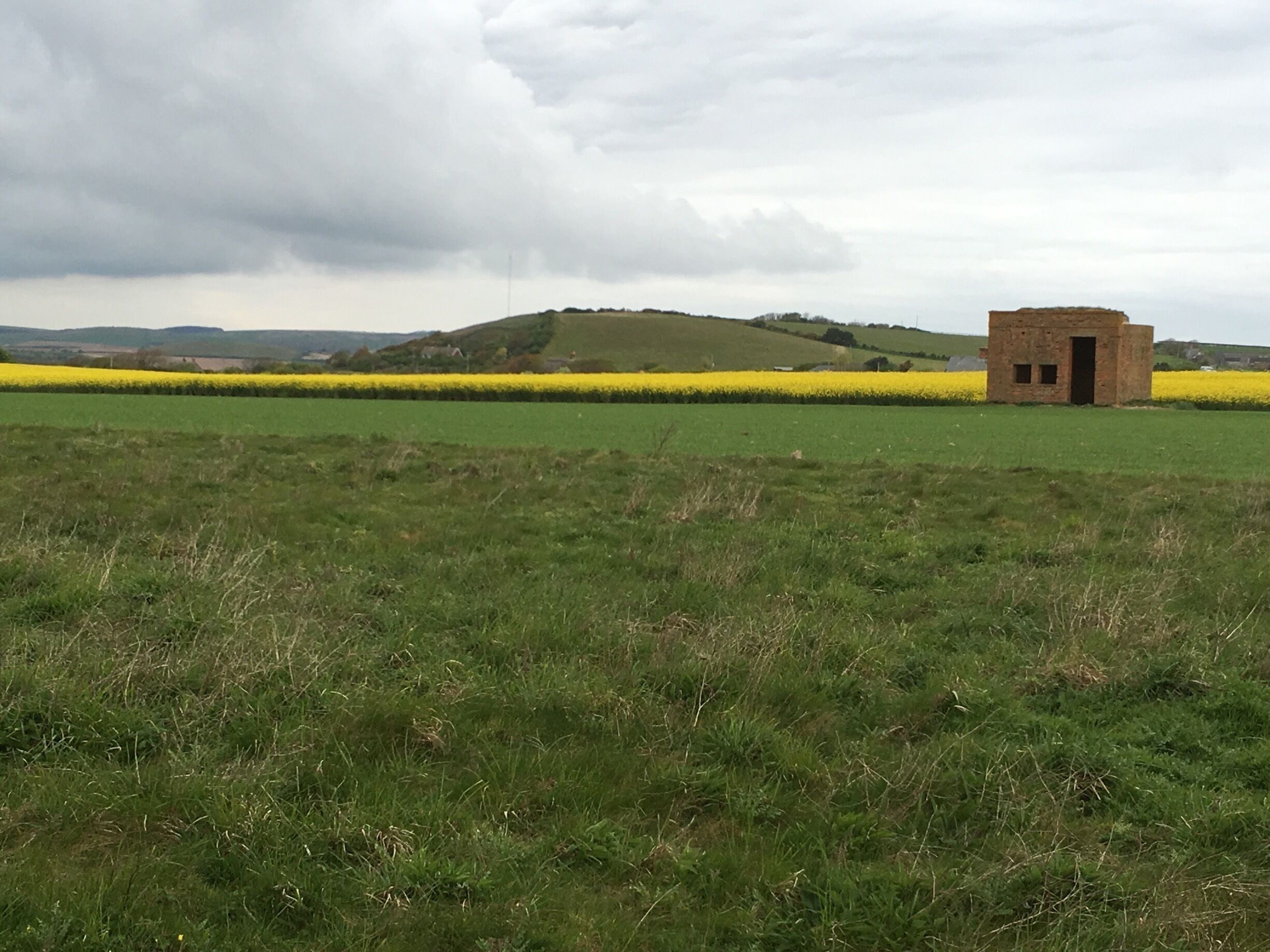 Beautiful views inland along the Isle of Wight coast path.