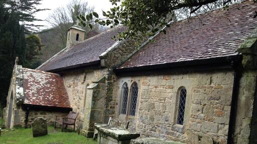 Pretty (but a bit eerie) little church hidden amongst the houses in Bonchurch