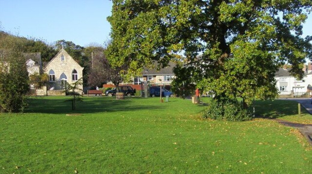 The Green at Rookley The Green at Rookley with the methodist church on the Niton road
