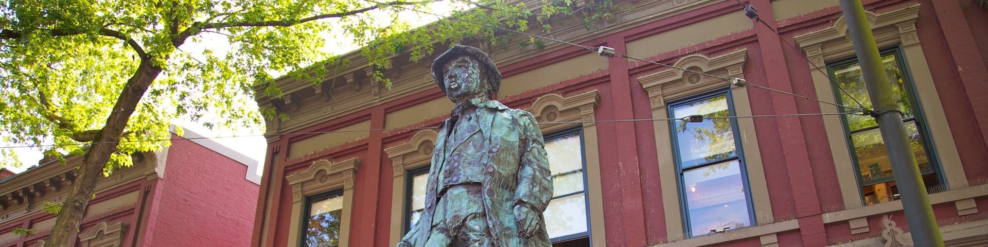Exploring Gastown's Historic Cobbled Streets and Notable Statue in Vancouver, British Columbia