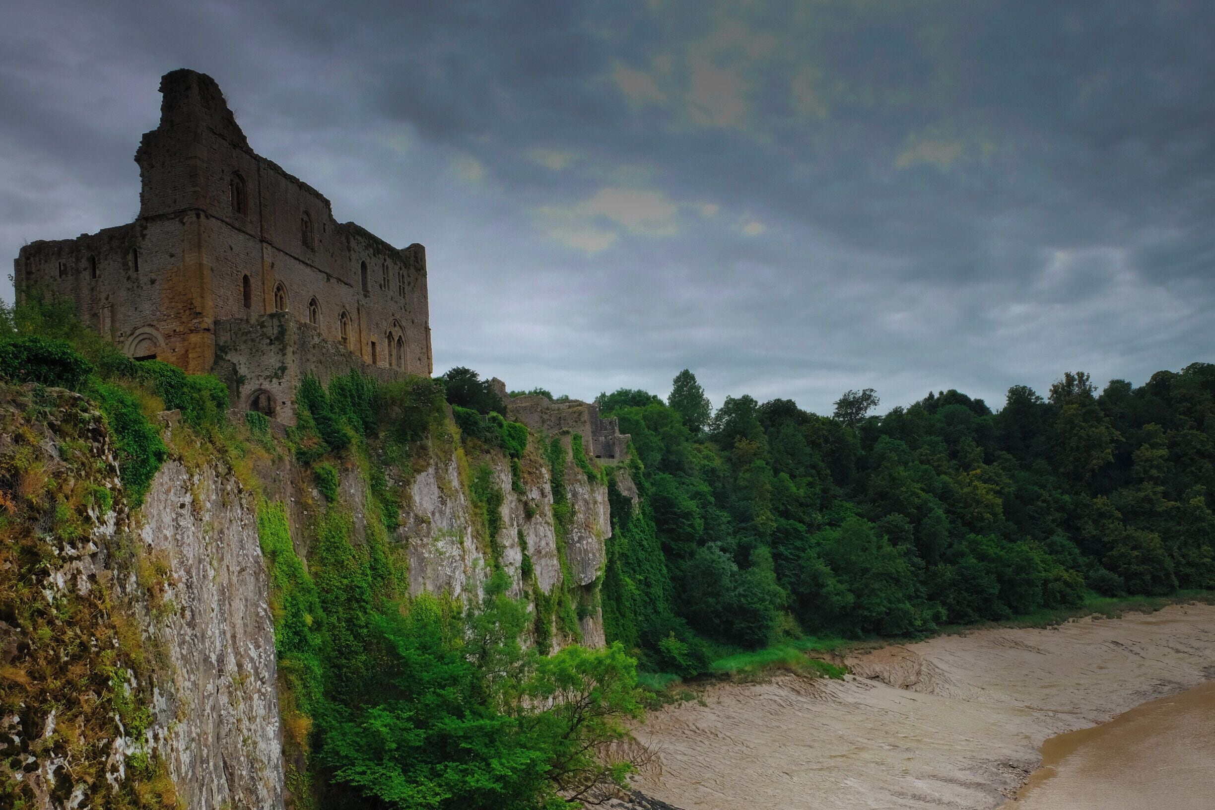 Castle's Great Tower . Chepstow's strategic position allowed defenders to supply the castle via the river during times of battle and siege, while defending it against attack