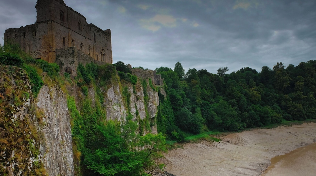Castle's Great Tower . Chepstow's strategic position allowed defenders to supply the castle via the river during times of battle and siege, while defending it against attack