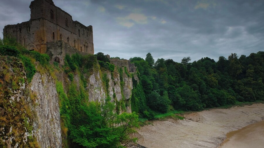 Castle's Great Tower . Chepstow's strategic position allowed defenders to supply the castle via the river during times of battle and siege, while defending it against attack