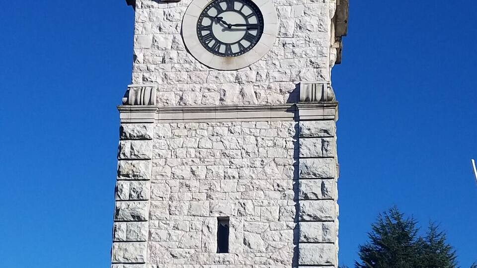 War memorial park with a very pleasant fountain too!