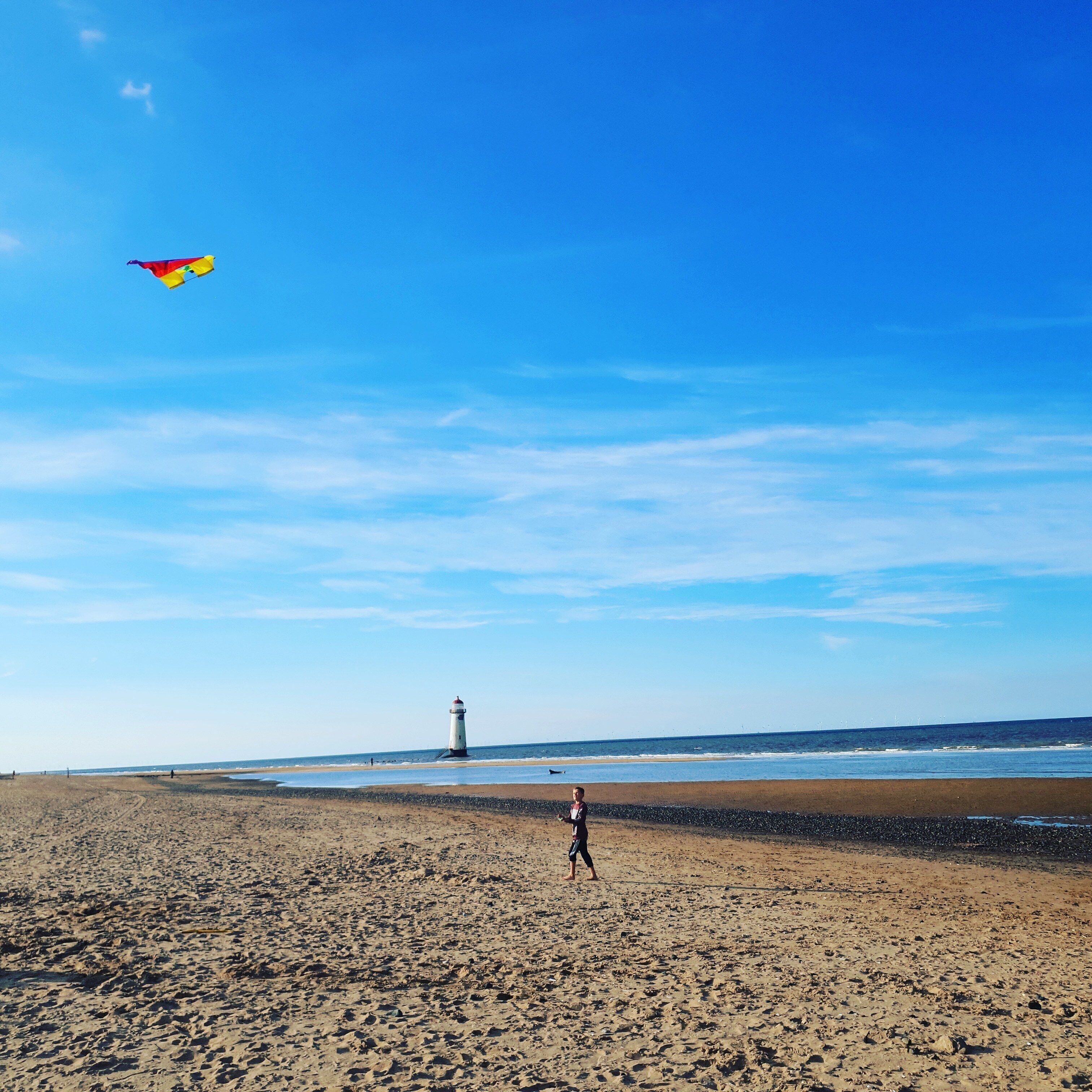 Such a view! Out of high season we spent a good few hours on this beach. I imagine it would be busier in summer months #happydays #beach #sea #kidsfun #outdoors #colours #northwales #lighthouse #holiday #herecomesthesun #roadtrip #family #greatoutdoors #colours 