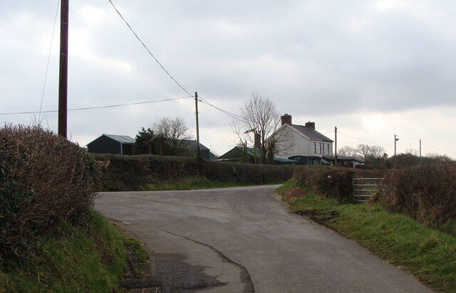 Road junction and farm