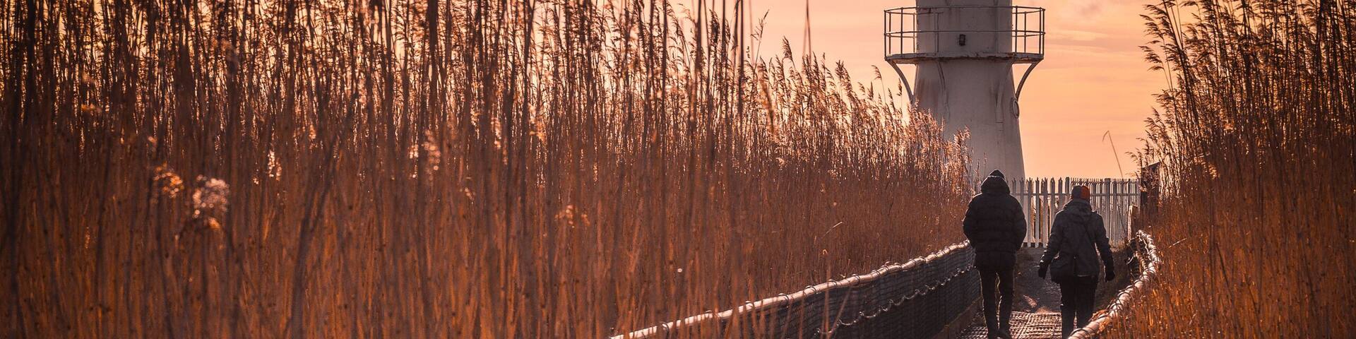 East Usk Lighthouse in the Wetlands of Newport, South Wales