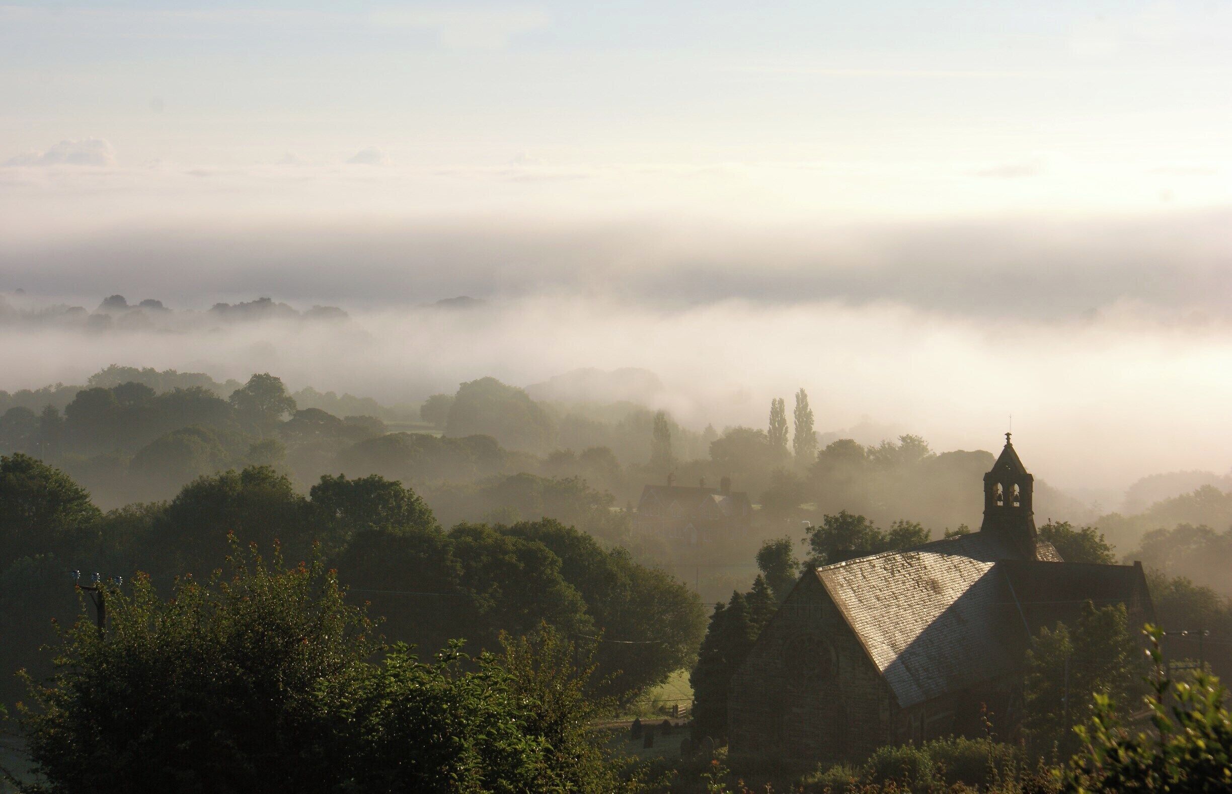 Misty morning from our garden