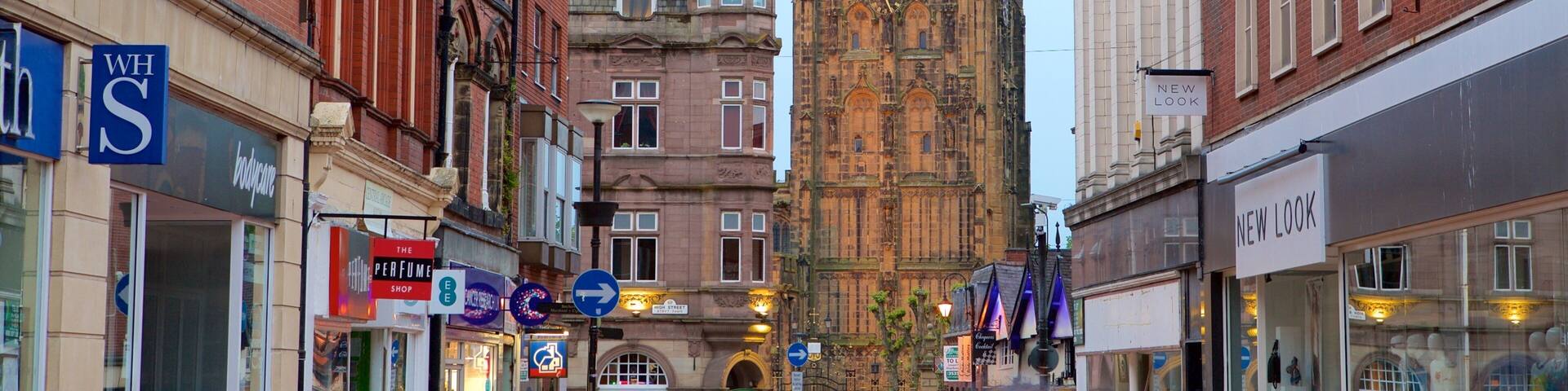 Wrexham caracterizando cenas de rua