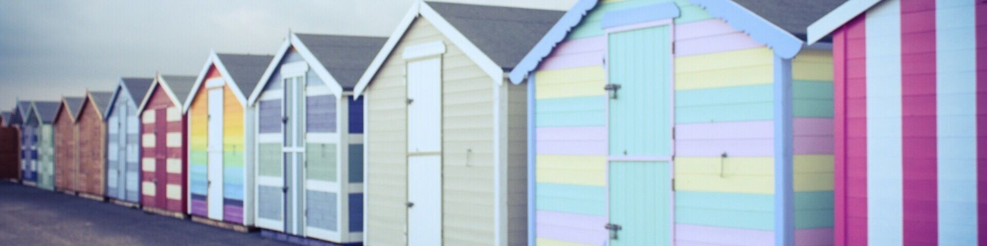 Pakefield beach huts, beautiful pastel colours #suffolk #beach