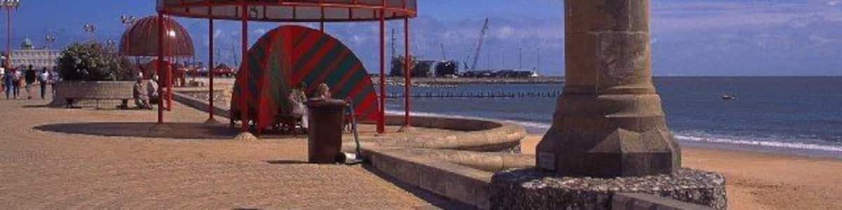 Lowestoft Promenade. The refurbished promenade at Lowestoft, Suffolk - the sunrise coast.