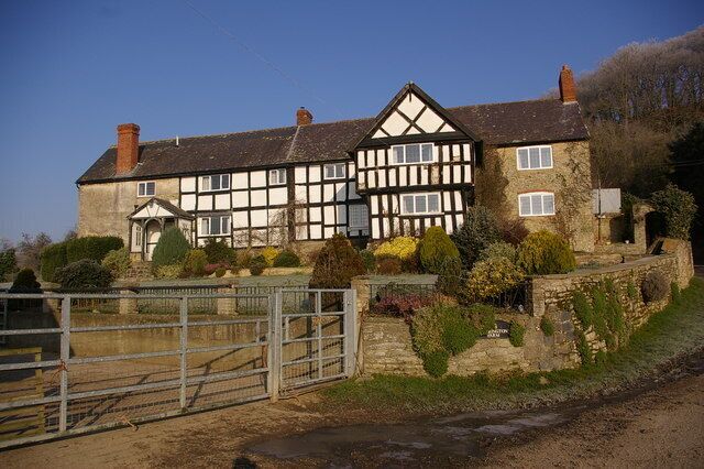 Burrington Farm A large farmhouse in the small hamlet of Burrington. Grade II listed - for listing particulars see http://www.heritagegateway.org.uk/Gateway/Results_Single.aspx?uid=150189&resourceID=5.