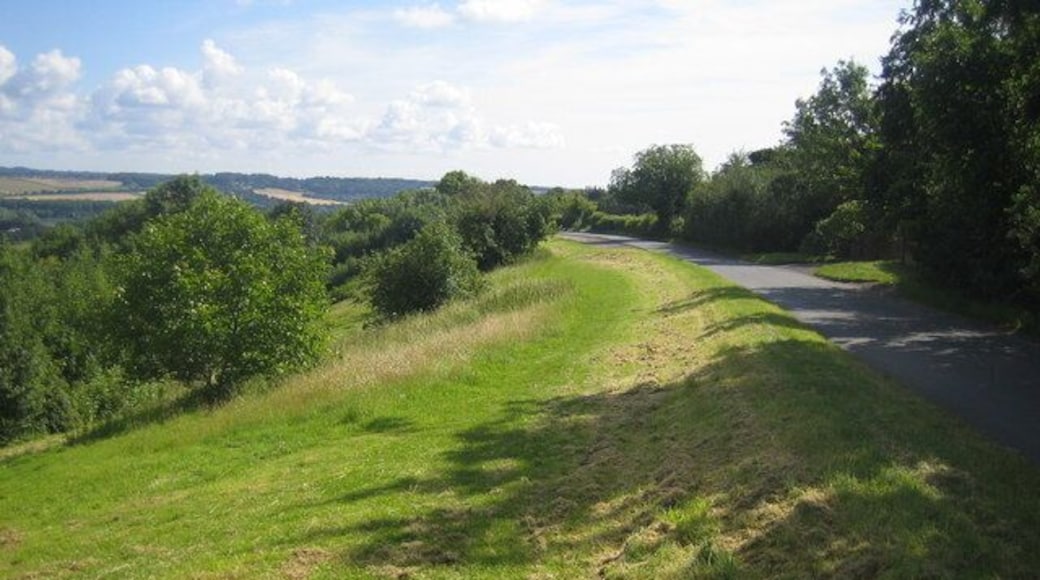 Cookham Dean: Winter Hill This was taken from a little way above Andrew's 82786 but shows Winter Hill in the height of summer. The land drops steeply to the left down to the River Thames. Winter Hill is also the name of the lane.