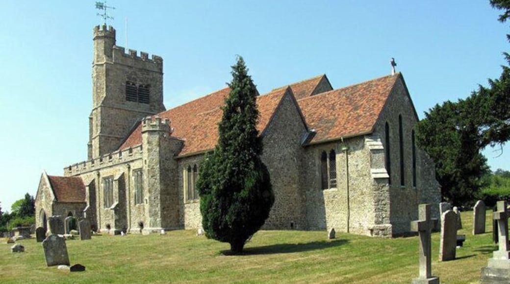 St John the Baptist parish church, Harrietsham, Kent, seen from the southeast