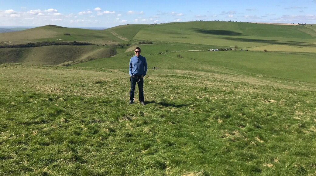 Climbing a big hill in the English countryside -#springfun