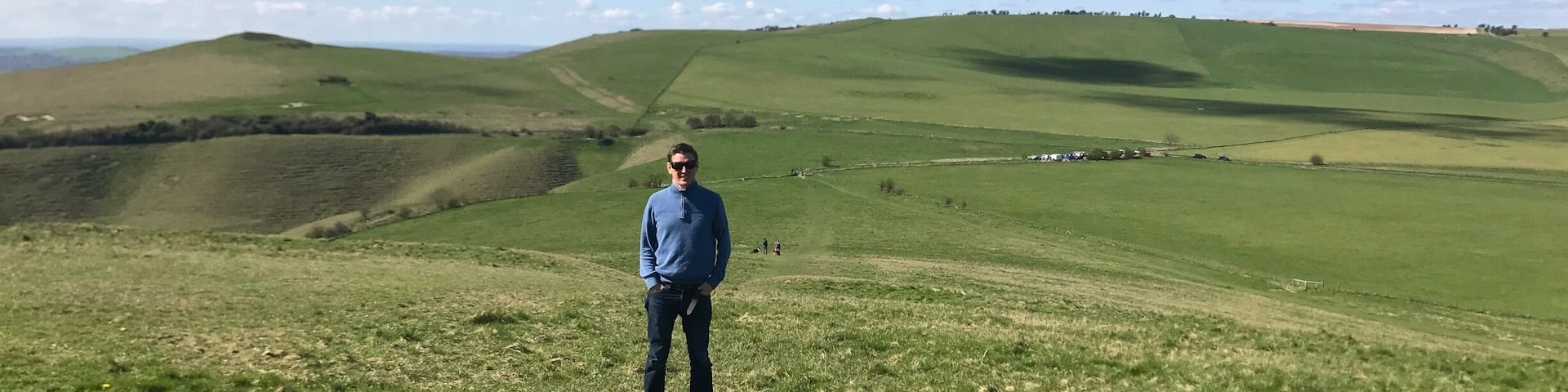 Climbing a big hill in the English countryside -#springfun