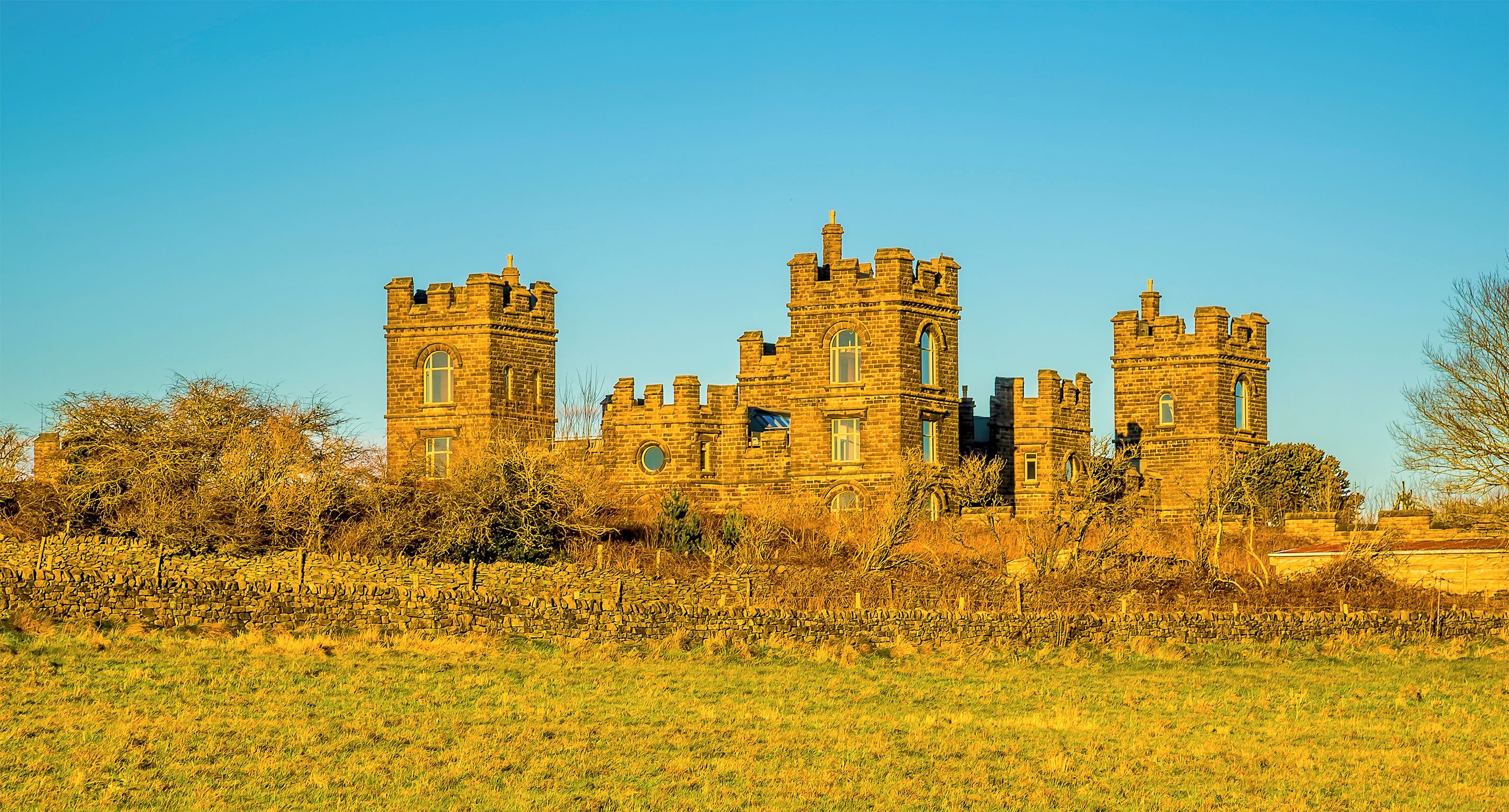 A view towards Riber castle above Matlock, Derbyshire, UK