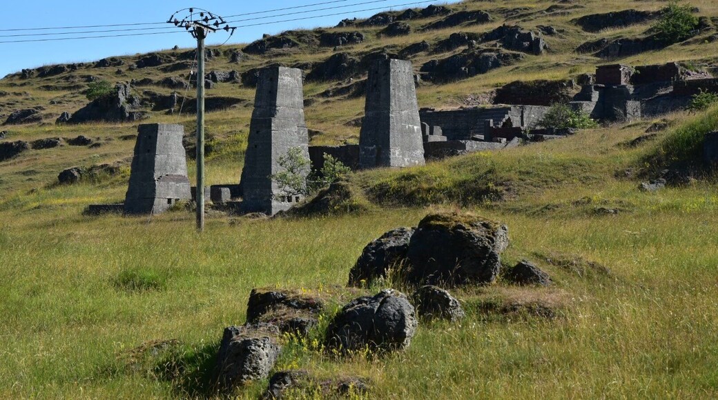 Walking back down from the cave.