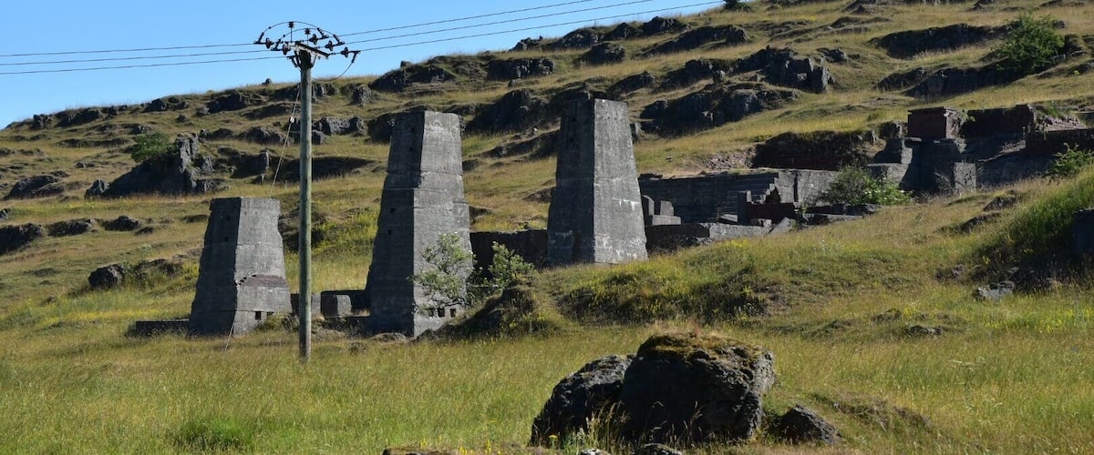 Walking back down from the cave.