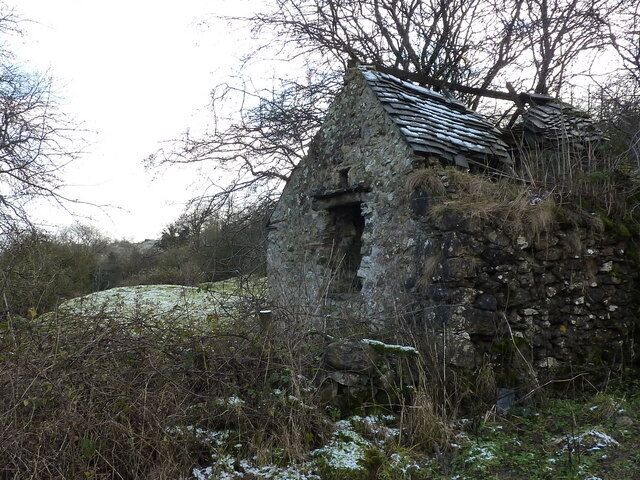 Small barn in Horse Dale Dilapidated, overgrown, but still standing