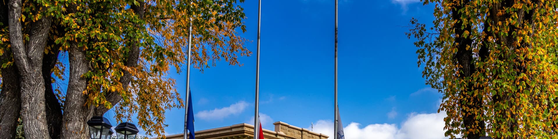 Cenotaph in front of the Courthouse, Cardston, Alberta, Canada